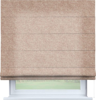 Римская штора «Кортин» для проема, ткань лён кашемир розовая пудра