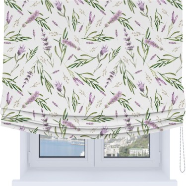 Римская штора Soft с мягкими складками, «Лавандовое поле»