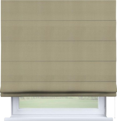 Римская штора «Кортин» для проема, ткань pipa блэкаут светло-бежевый