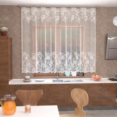 Штора на шторной ленте Т910 165х255 см, белый, п/э 100%