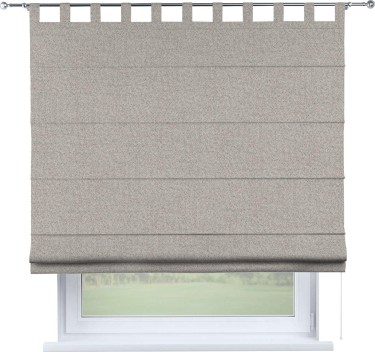 Римская штора «Кортин», лён димаут серо-бежевый, на петлях