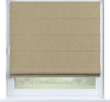 Римская штора «Кортин», лён димаут песочный, на створку