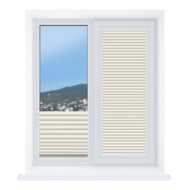 Штора плиссе Корона молочный