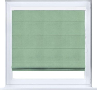 Римская штора «Кортин» кассетная, ткань бархат оливковый