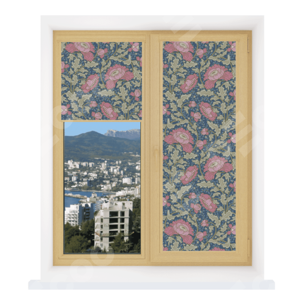 Рулонная штора Уни 2 с принтом Розовые цветы