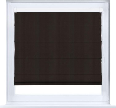 Римская штора «Кортин» кассетная, ткань блэкаут однотонный, венге