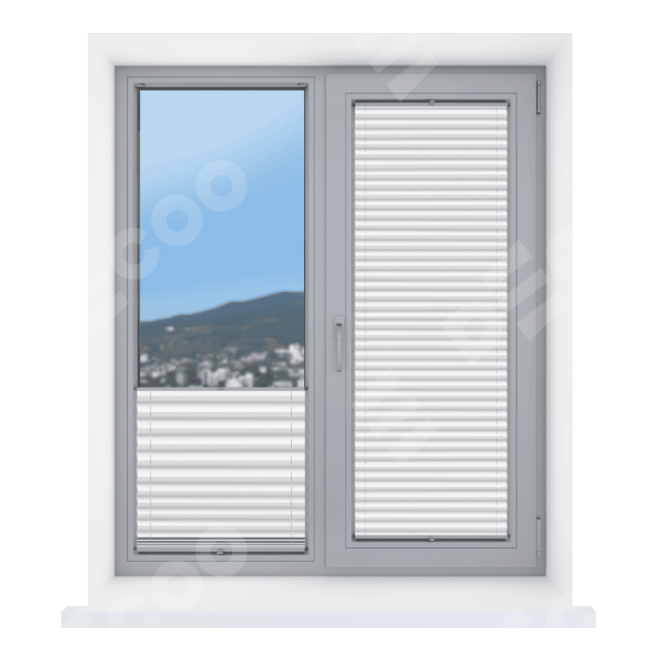 Штора плиссе ткань Солеа белый