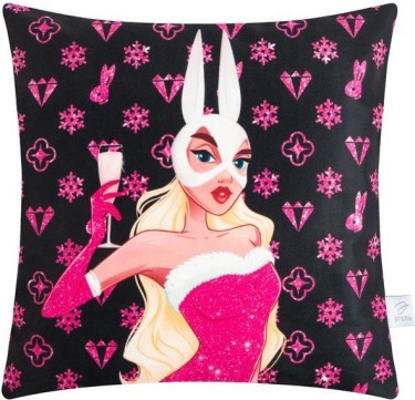 Наволочка Этель "Зая" 40*40 см, 100 п/э, велюр