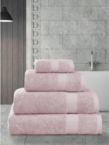 Полотенце махровое Arel, размер 50x100 см, цвет грязно-розовый