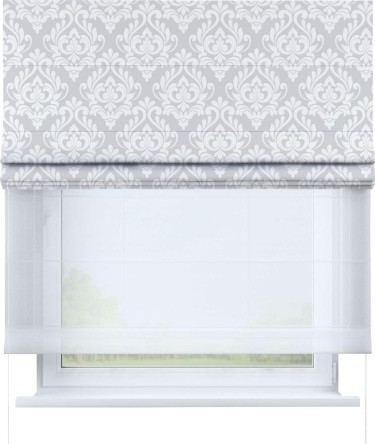 Римская штора «Кортин» день-ночь «Дамаск светлый»
