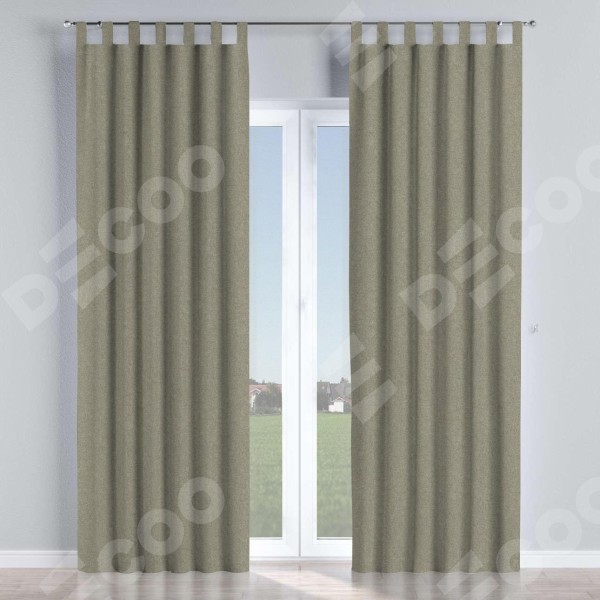 Комплект штор на петлях лён блэкаут светло-бежевый