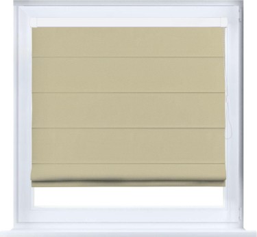 Римская штора «Кортин» кассетная, ткань блэкаут однотонный, кофейный