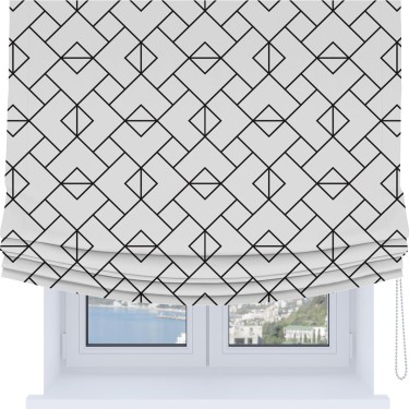 Римская штора Soft с мягкими складками, «Геометрический орнамент»