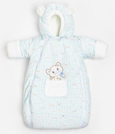 Конверт с ручками, цвет голубой, рост 56-68 см