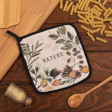 Прихватка "Nature forest" 19х19 саржа,100% х/л,ватин 250г/м2