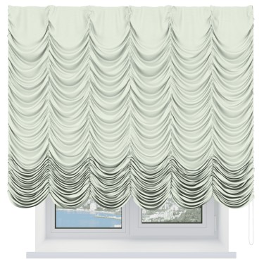 Французская штора «Кортин», вельвет молочный