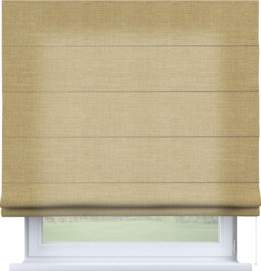 Римская штора «Кортин» для проема, ткань лён бежевый