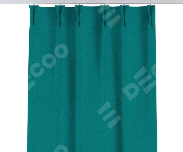 Комплект штор на тесьме «Кустик», лён димаут тёмно-бирюзовый