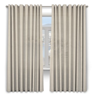 Шторы на люверсах ткань лён кашемир шампань