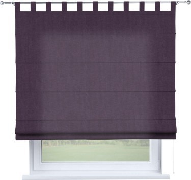 Римская штора «Кортин», канвас баклажановый, на петлях