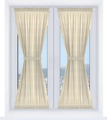Штора песочные часы «Кортин» блэкаут однотонный цвет бежевый