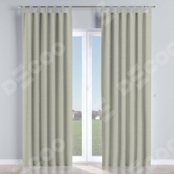 Комплект штор на петлях лён димаут светло-серый